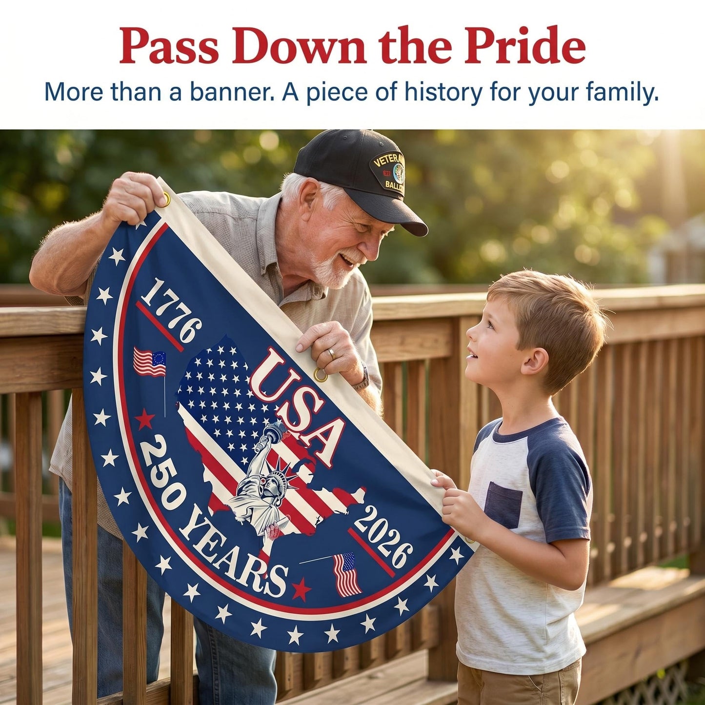 Veteran-Made Quality / Handcrafted in USA-250th Anniversary Banners