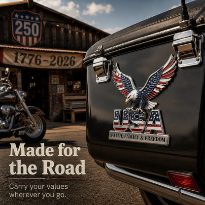🔥🇺🇸250th Anniversary 49% OFF - ★USA Faith, Family & Freedom★ Metal Emblem