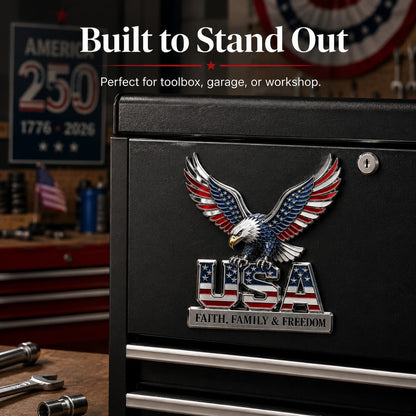 🔥🇺🇸250th Anniversary 49% OFF - ★USA Faith, Family & Freedom★ Metal Emblem